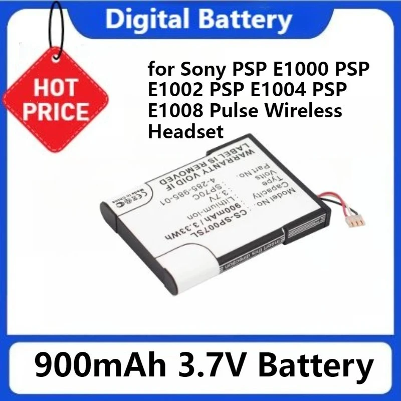 for Sony PSP E1000 PSP E1002 PSP E1004 E1008 Pulse Wireless Headset 7.1 SP007SL 900mAh 3.7V Game Console Battery 
for Sony PSP E1000 PSP E1002 PSP E1004 E1008 Pulse Wireless Headset 7.1 SP007SL 900mAh 3.7V Game Console Battery