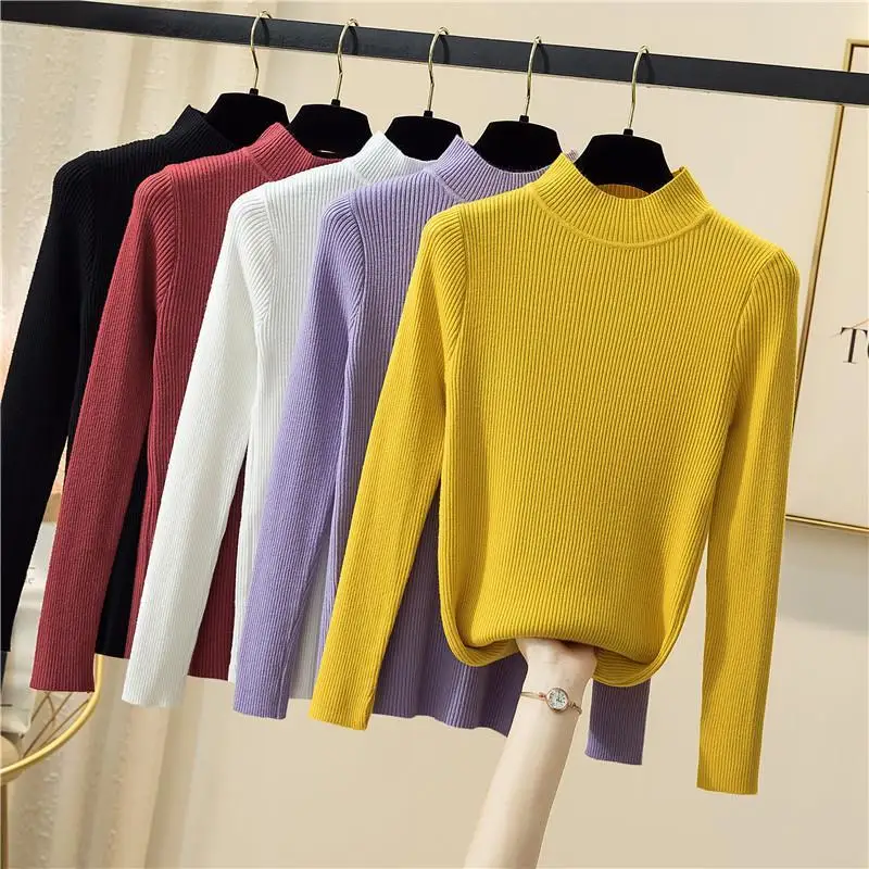 Autumn Winter Fashion All-match Solid Knit Pullovers Women Clothing Elegant Chic O-neck Long Sleeve Sweaters Lady Base Tops
Autumn Winter Fashion All-match Solid Knit Pullovers Women Clothing Elegant Chic O-neck Long Sleeve Sweaters Lady Base Tops