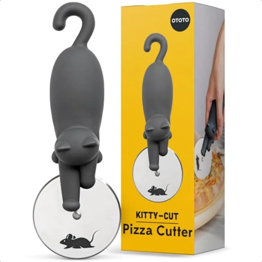 Kitty Cut Pizza Cutter Wheel Pizza Cutters Stainl Steel Funny Kitchen Gadgets and Kitchen Gifts Cat Gift for Women Cat Lovers
Kitty Cut Pizza Cutter Wheel Pizza Cutters Stainl Steel Funny Kitchen Gadgets and Kitchen Gifts Cat Gift for Women Cat Lovers