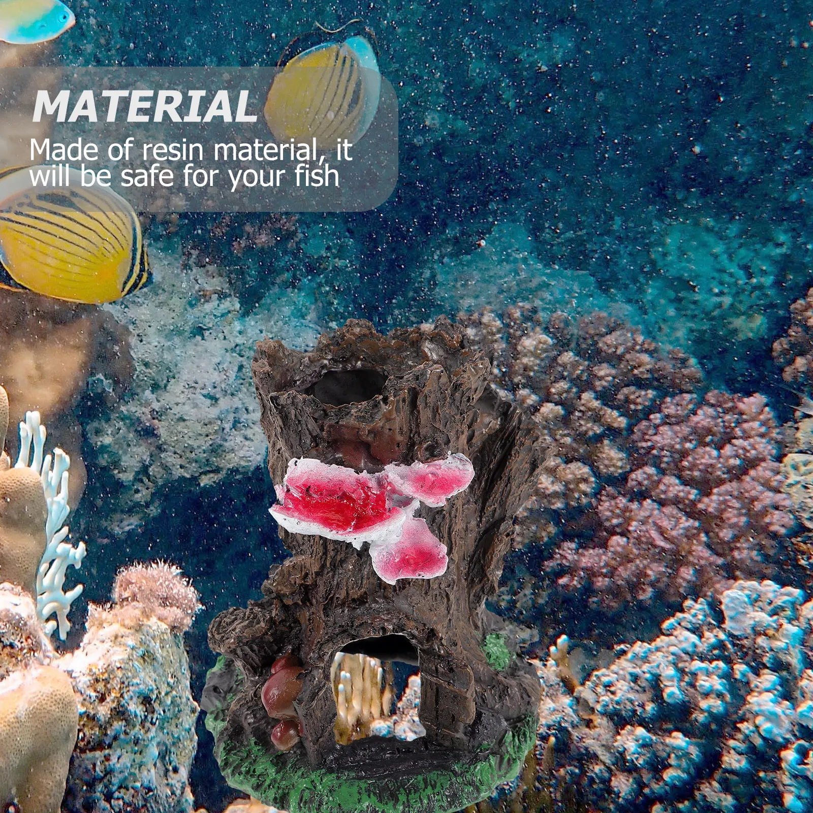 Decorative Aquarium Tree Trunk Made of Resin for Fish Tank Hideout Natural Style Landscape Stump DIY Tank Ornament Delicate
Decorative Aquarium Tree Trunk Made of Resin for Fish Tank Hideout Natural Style Landscape Stump DIY Tank Ornament Delicate
