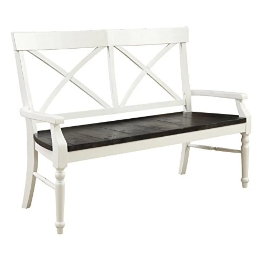 59" W Modern Solid Wood Entry Bench with Backrest and Armrest, Farmhouse Dining Bench Indoor, Wooden Entryway Bench for Living
59" W Modern Solid Wood Entry Bench with Backrest and Armrest, Farmhouse Dining Bench Indoor, Wooden Entryway Bench for Living