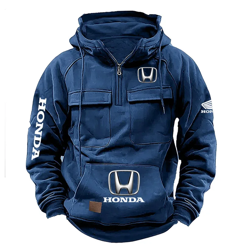 Honda Autumn and Winter Retro Motorcycle Hoodie Men's Zipper Multi Pocket Hoodie Street Loose Sports and Leisure Hoodie Men's Cl
Honda Autumn and Winter Retro Motorcycle Hoodie Men's Zipper Multi Pocket Hoodie Street Loose Sports and Leisure Hoodie Men's Cl