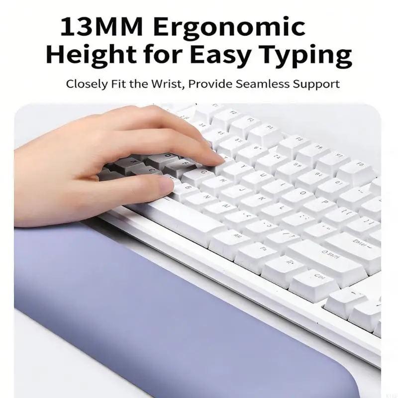 Silicone Mouse Pad Comfort Wrist Rest For Keyboard And Mouse Cushioned Support Mat With Concave Designing Sweat Proof K1KF