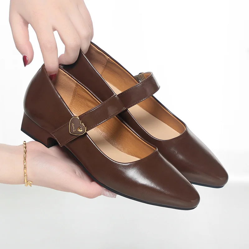Soft Sole Mom Shoes Summer Working Leather Shoes Pointed Toe Mary Jane Low Heel Shallow Mouth Comfortable Casual Flat Shoes
Soft Sole Mom Shoes Summer Working Leather Shoes Pointed Toe Mary Jane Low Heel Shallow Mouth Comfortable Casual Flat Shoes
