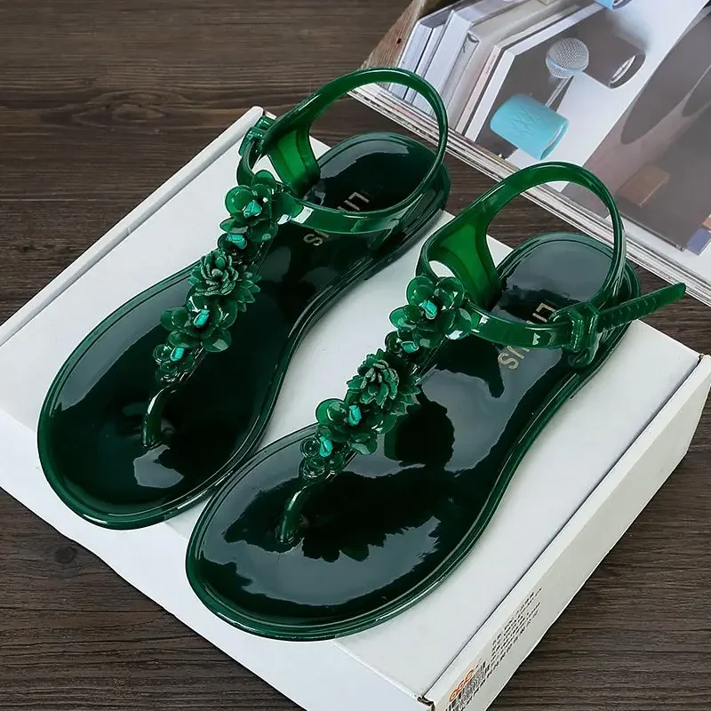Sandals for Woman with Low Heels Summer Black Women's Shoes Plastic Footwear Flip-flops Beach Pvc New Breathable Fashion H W268
Sandals for Woman with Low Heels Summer Black Women's Shoes Plastic Footwear Flip-flops Beach Pvc New Breathable Fashion H W268
