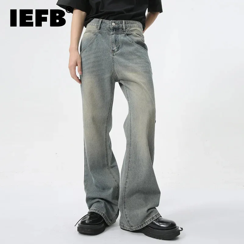 IEFB Men's Wear Summer New Fashion Jeans High Street Loose Boot-cut Pants Old Washed Male Wide Leg Trousers Denim Casual 9C5984
IEFB Men's Wear Summer New Fashion Jeans High Street Loose Boot-cut Pants Old Washed Male Wide Leg Trousers Denim Casual 9C5984