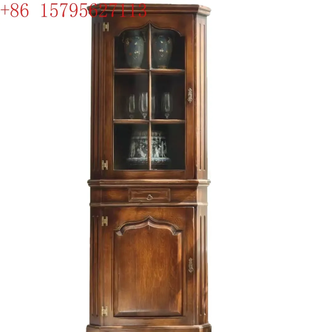 American retro solid wood corner cabinet storage glass door restaurant corner wall cabinet antique storage cabinet
American retro solid wood corner cabinet storage glass door restaurant corner wall cabinet antique storage cabinet