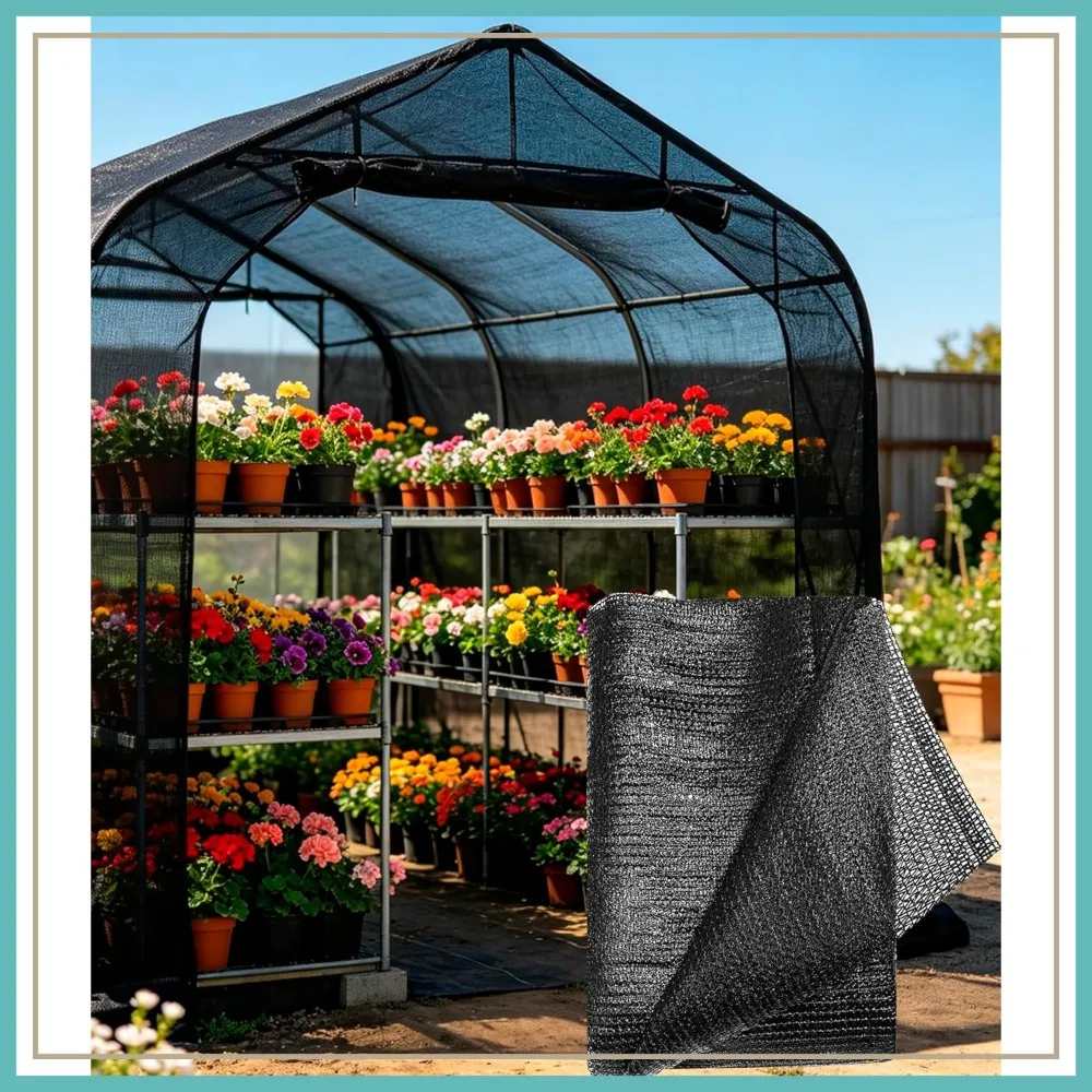 Sun Shade Cloth, 40%-50% Sun Block Mesh Net, 6.5FT x 6FT Breathable Black Screen for Garden Greenhouse Patio Plants Vegetables Flowers
Sun Shade Cloth, 40%-50% Sun Block Mesh Net, 6.5FT x 6FT Breathable Black Screen for Garden Greenhouse Patio Plants Vegetables Flowers