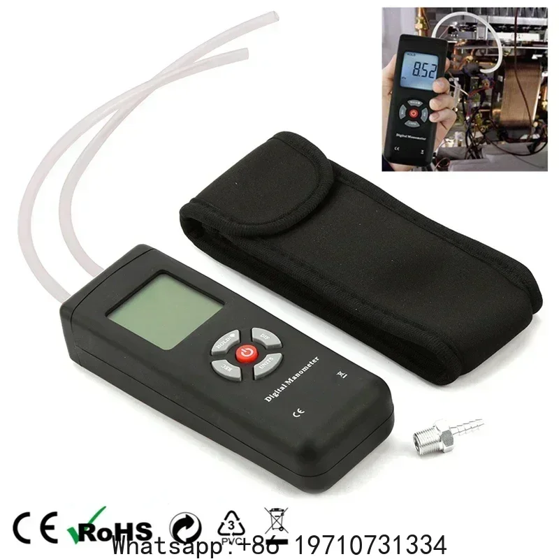 Digital Manometer Air Pressure Meter Portable Pressure Gauges Handheld U-type HVAC Air Vacuum/Gas Differential Pressure Meter
Digital Manometer Air Pressure Meter Portable Pressure Gauges Handheld U-type HVAC Air Vacuum/Gas Differential Pressure Meter