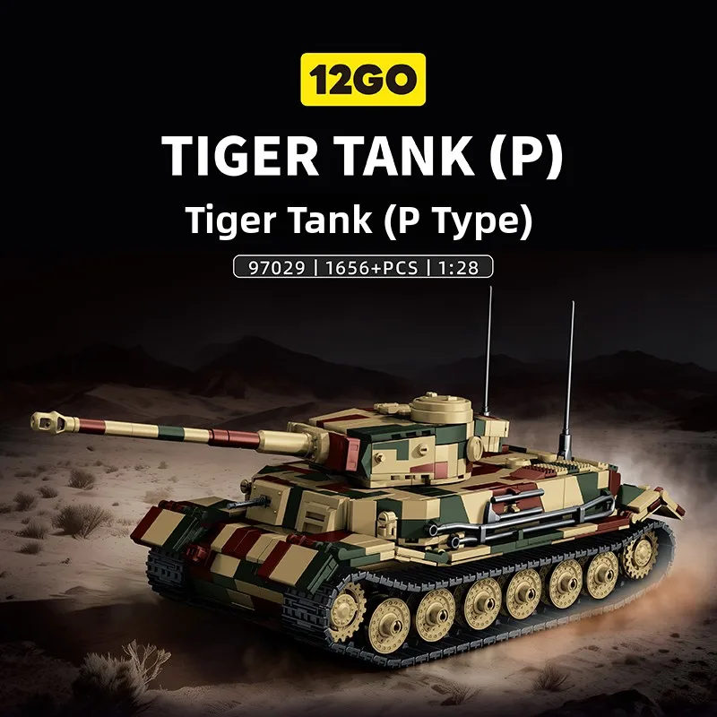 New 12GO Tank Model Kit Camouflage Tiger P Assembly Toy Gift for Boys Advanced Difficulty Plastic Building Blocks China Made
New 12GO Tank Model Kit Camouflage Tiger P Assembly Toy Gift for Boys Advanced Difficulty Plastic Building Blocks China Made