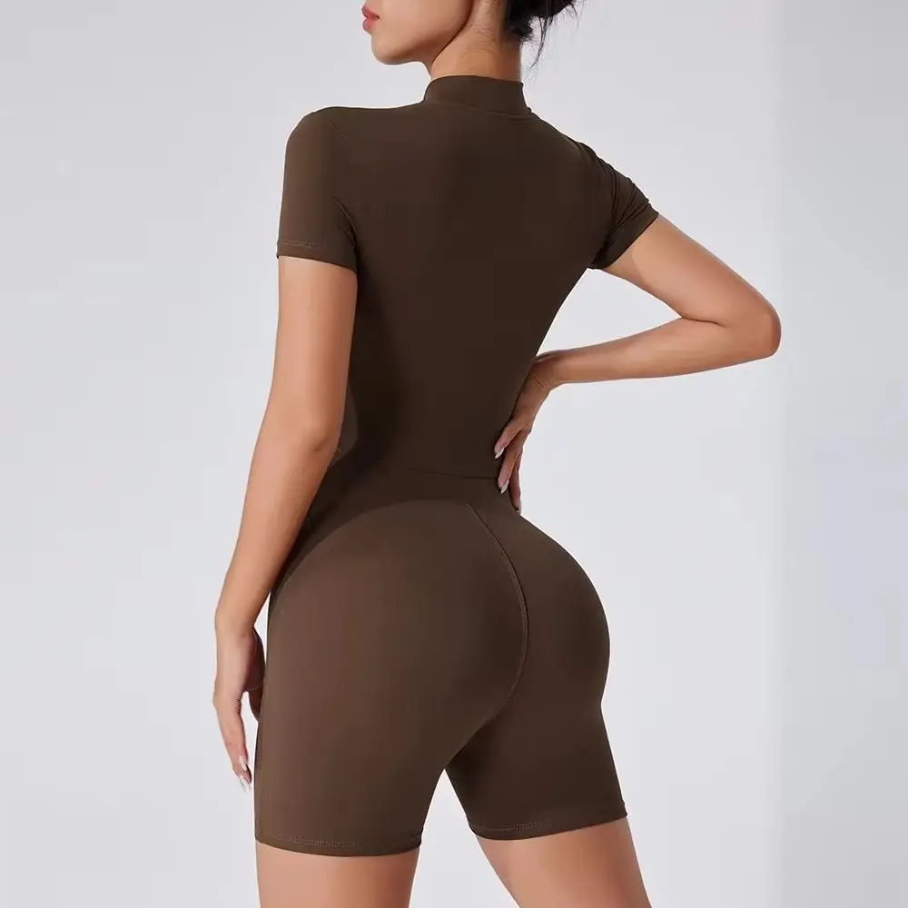 Womens Outfits Sportswear Sports Jumpsuit Woman Short Fitness Overalls With Padding Workout Clothes for Women Gym Sets Half Zip
Womens Outfits Sportswear Sports Jumpsuit Woman Short Fitness Overalls With Padding Workout Clothes for Women Gym Sets Half Zip