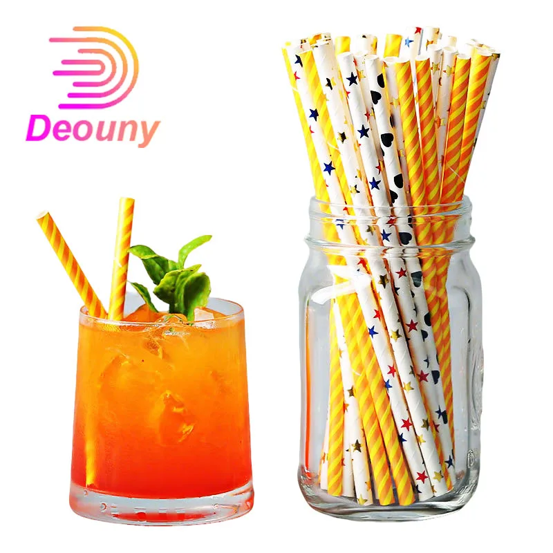 DEOUNY Colorful Paper Straws Disposable Creative Juice Cocktail Straw Beverage Decoration Striped Party Bar Tools
DEOUNY Colorful Paper Straws Disposable Creative Juice Cocktail Straw Beverage Decoration Striped Party Bar Tools
