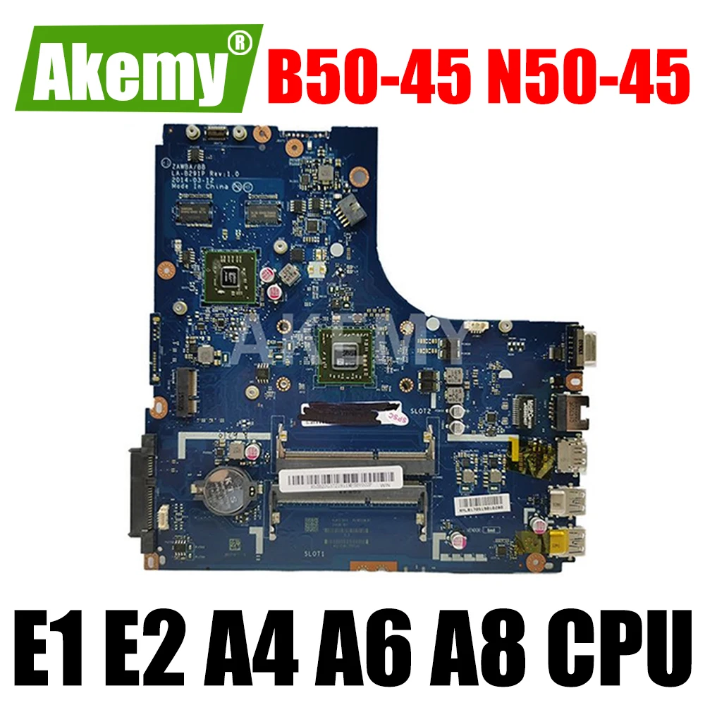 For Lenovo Ideapad B50-45 N50-45 Laptop motherboard ZAWBA/BB LA-B291P A6-6310 EM6010 Notebook Mainboard 5B20G37223 5B20G14966
For Lenovo Ideapad B50-45 N50-45 Laptop motherboard ZAWBA/BB LA-B291P A6-6310 EM6010 Notebook Mainboard 5B20G37223 5B20G14966