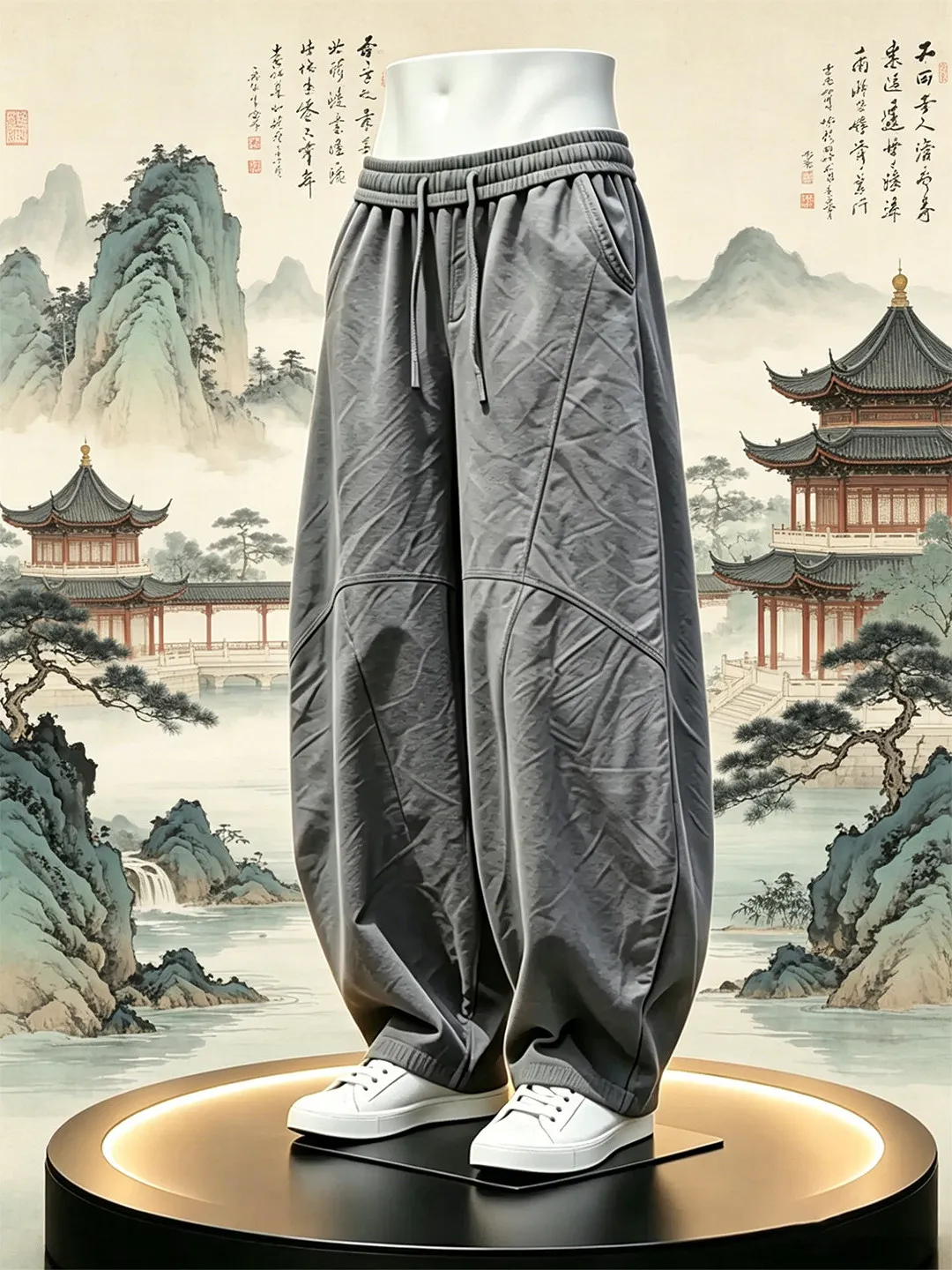 New Chinese Zen Style Men's Cotton Linen Harem Pants Summer Thin Breathable Drape Loose Wide Leg Lantern Pants Casual Trousers
New Chinese Zen Style Men's Cotton Linen Harem Pants Summer Thin Breathable Drape Loose Wide Leg Lantern Pants Casual Trousers