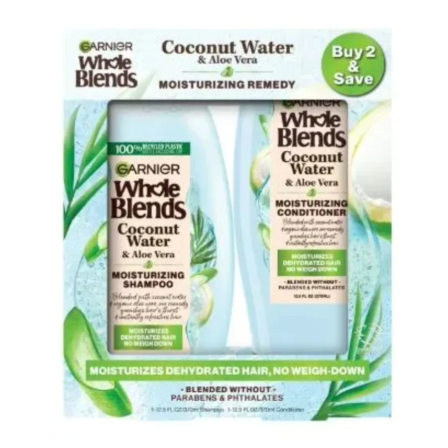 Увлажняющий шампунь и кондиционер Garnier Whole Blends, комплект из обезвоженных волос, 1 шт.
Увлажняющий шампунь и кондиционер Garnier Whole Blends, комплект из обезвоженных волос, 1 шт.