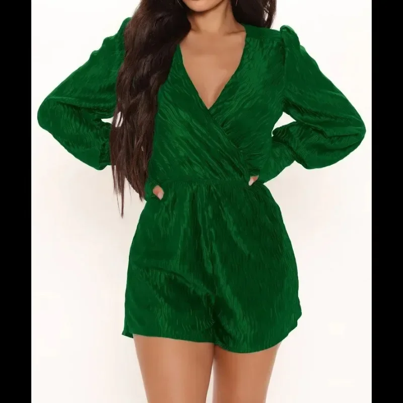 GUWU Fashion Pleated Long Sleeve Wrap V-neck Romper Autumn Winter Ruched One Piece Suit for Elegant Women Playsuit
GUWU Fashion Pleated Long Sleeve Wrap V-neck Romper Autumn Winter Ruched One Piece Suit for Elegant Women Playsuit