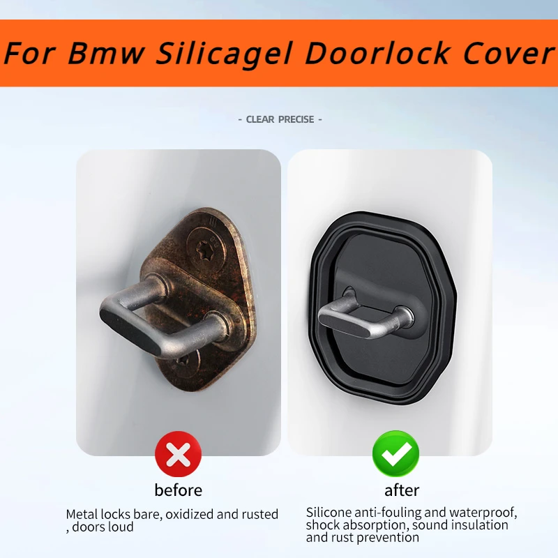 Silicone Car Door Lock Buckle Protection Cover for BMW 1 2 5 6 7 Series X1 X3 X4 X5 X6 X7 IX3 Car Door Lock Case 4pcs/Set
Silicone Car Door Lock Buckle Protection Cover for BMW 1 2 5 6 7 Series X1 X3 X4 X5 X6 X7 IX3 Car Door Lock Case 4pcs/Set