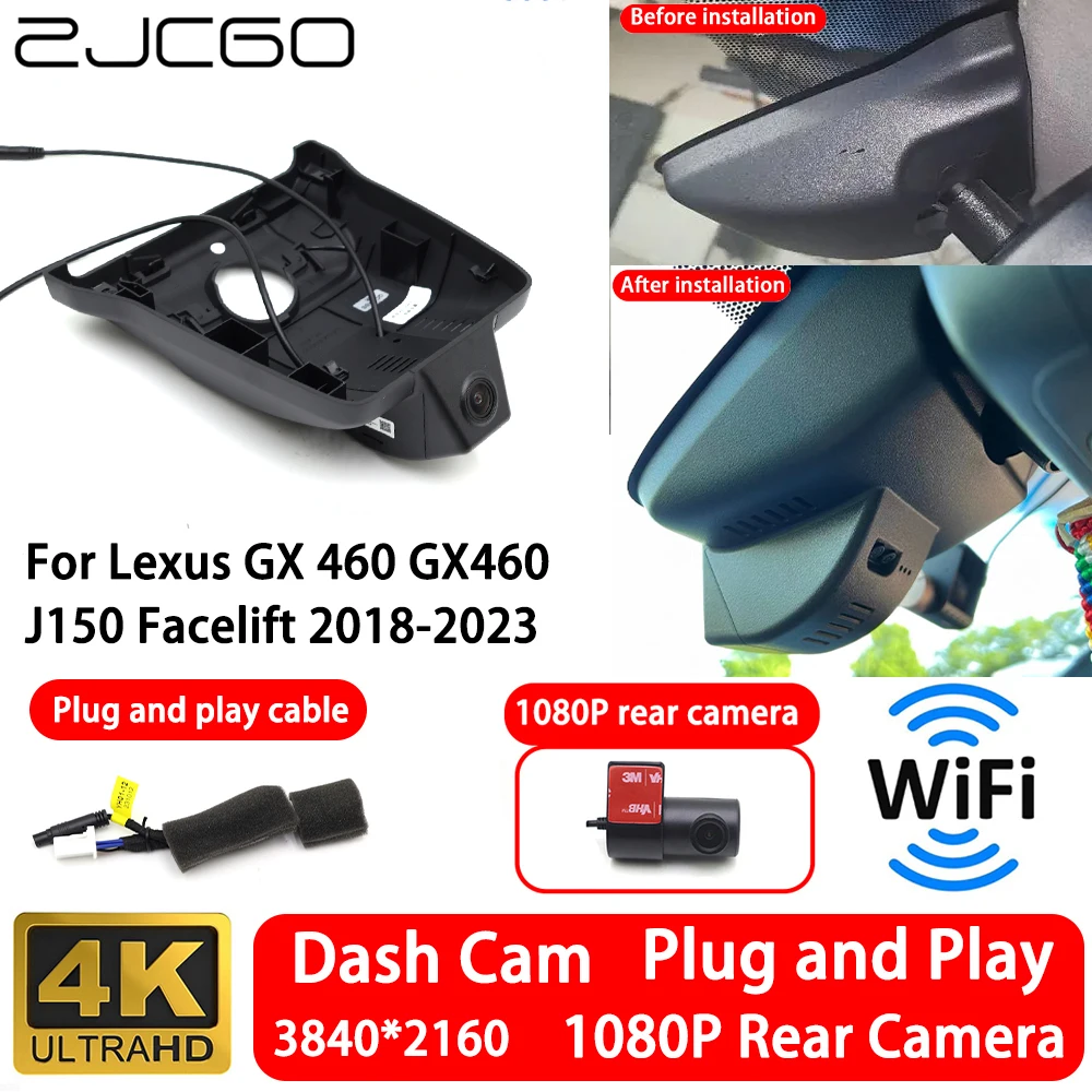 for Lexus GX 460 GX460 J150 Facelift 2018-2023 4K Front Rear Camera Dash Cam Wifi Plug and Play Video Recorde Loop Recording
for Lexus GX 460 GX460 J150 Facelift 2018-2023 4K Front Rear Camera Dash Cam Wifi Plug and Play Video Recorde Loop Recording