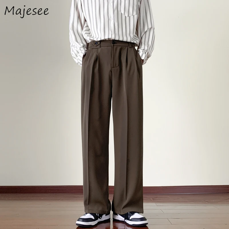 Men Casual Suit Pants Spring Autumn Solid Fashion Popular Mid Waist Korean Straight Trousers Loose Chic All-match Breathable
Men Casual Suit Pants Spring Autumn Solid Fashion Popular Mid Waist Korean Straight Trousers Loose Chic All-match Breathable