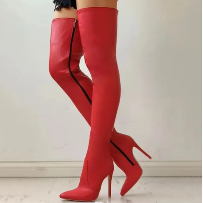 Size 34-47 Pointed Toe Stiletto Over Knee Boots Women Wide Leg Boots With Side Zip High Heel Personalit Boots
Size 34-47 Pointed Toe Stiletto Over Knee Boots Women Wide Leg Boots With Side Zip High Heel Personalit Boots
