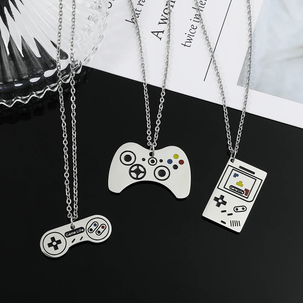 Trendy Game Controller Necklace Creative Punk Stainless Steel Pendant Street Style Gift for Men Boys
Trendy Game Controller Necklace Creative Punk Stainless Steel Pendant Street Style Gift for Men Boys