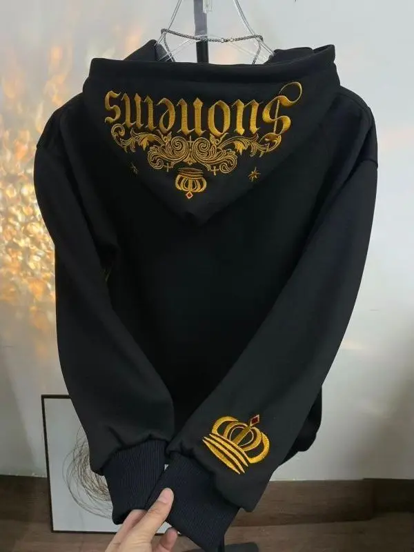 Retro American Embroidered Hoodie Women's Autumn Winter Thiened Fce Lettering Long Sve Jaet for Couples And Teens
Retro American Embroidered Hoodie Women's Autumn Winter Thiened Fce Lettering Long Sve Jaet for Couples And Teens