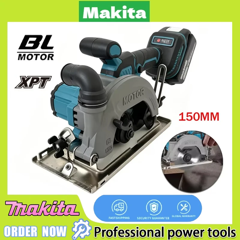 Makita 150mm Handheld Cordless Electric Brushless Circular Saw Adjustable Wood Cutting Machine Woodworking Saw for 18-21VBattery
Makita 150mm Handheld Cordless Electric Brushless Circular Saw Adjustable Wood Cutting Machine Woodworking Saw for 18-21VBattery