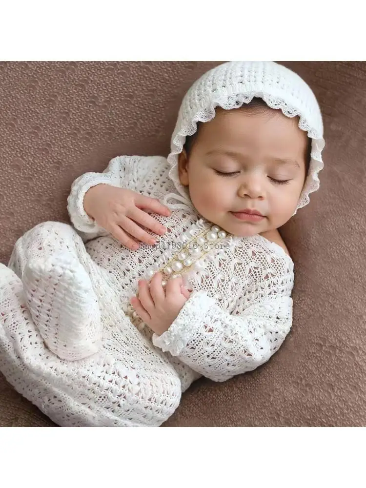 Baby Photography Costume Clothing Knitted Lace Hat Romper Photo Clothes Photography Props for Boy Girl 0-3 Month
Baby Photography Costume Clothing Knitted Lace Hat Romper Photo Clothes Photography Props for Boy Girl 0-3 Month