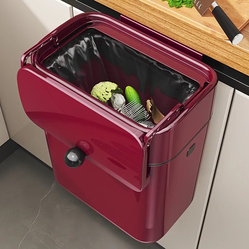 Household Wall-mounted Trash Can with Lid, 2.95-gallon Kitchen Compost Bin, Wall-mounted Sliding-lid Waste Bin, Multifunctional Hanging Mini Wastebasket for Kitchen Cabinets, RVs, Bedrooms, Offices, Bathrooms, Or Camping.
Household Wall-mounted Trash Can with Lid, 2.95-gallon Kitchen Compost Bin, Wall-mounted Sliding-lid Waste Bin, Multifunctional Hanging Mini Wastebasket for Kitchen Cabinets, RVs, Bedrooms, Offices, Bathrooms, Or Camping.