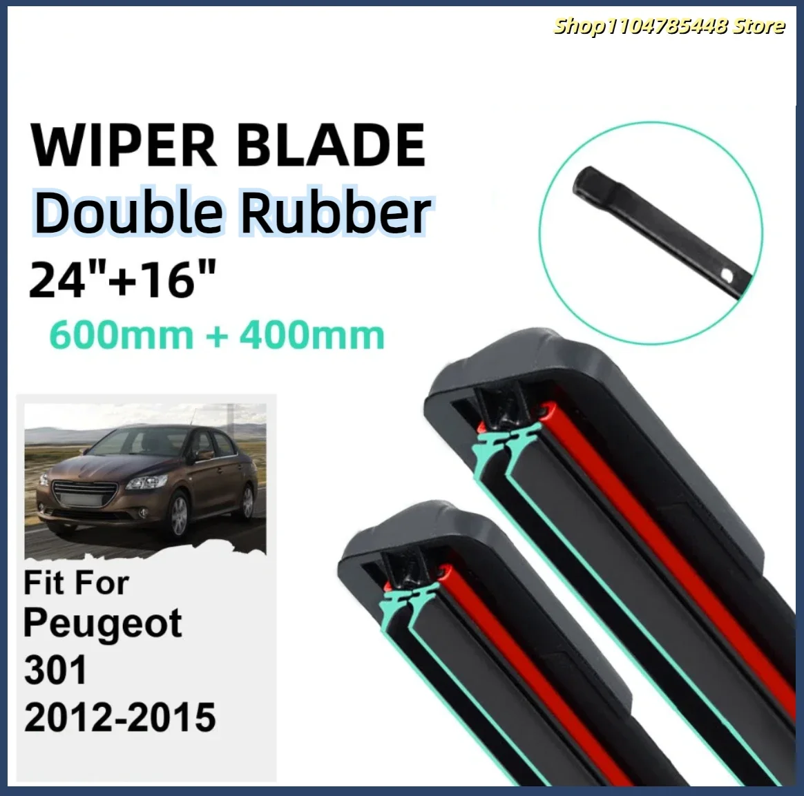 Double Rubber Car Wiper Blades for Peugeot 301 2012-2015 Front Windscreen Windshield Rubber Car Accessories 2012 2013 2014 2015
Double Rubber Car Wiper Blades for Peugeot 301 2012-2015 Front Windscreen Windshield Rubber Car Accessories 2012 2013 2014 2015