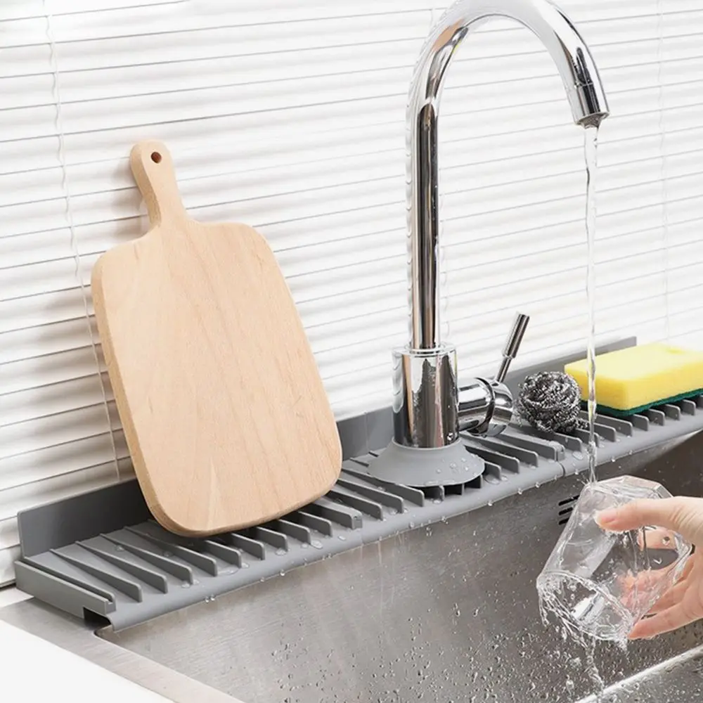 Silicone Sink Splash Guard Mat Spliceable Slope Design Kitchen Sink Holder Non-slip Quick Drain Drainage Drying Pad
Silicone Sink Splash Guard Mat Spliceable Slope Design Kitchen Sink Holder Non-slip Quick Drain Drainage Drying Pad