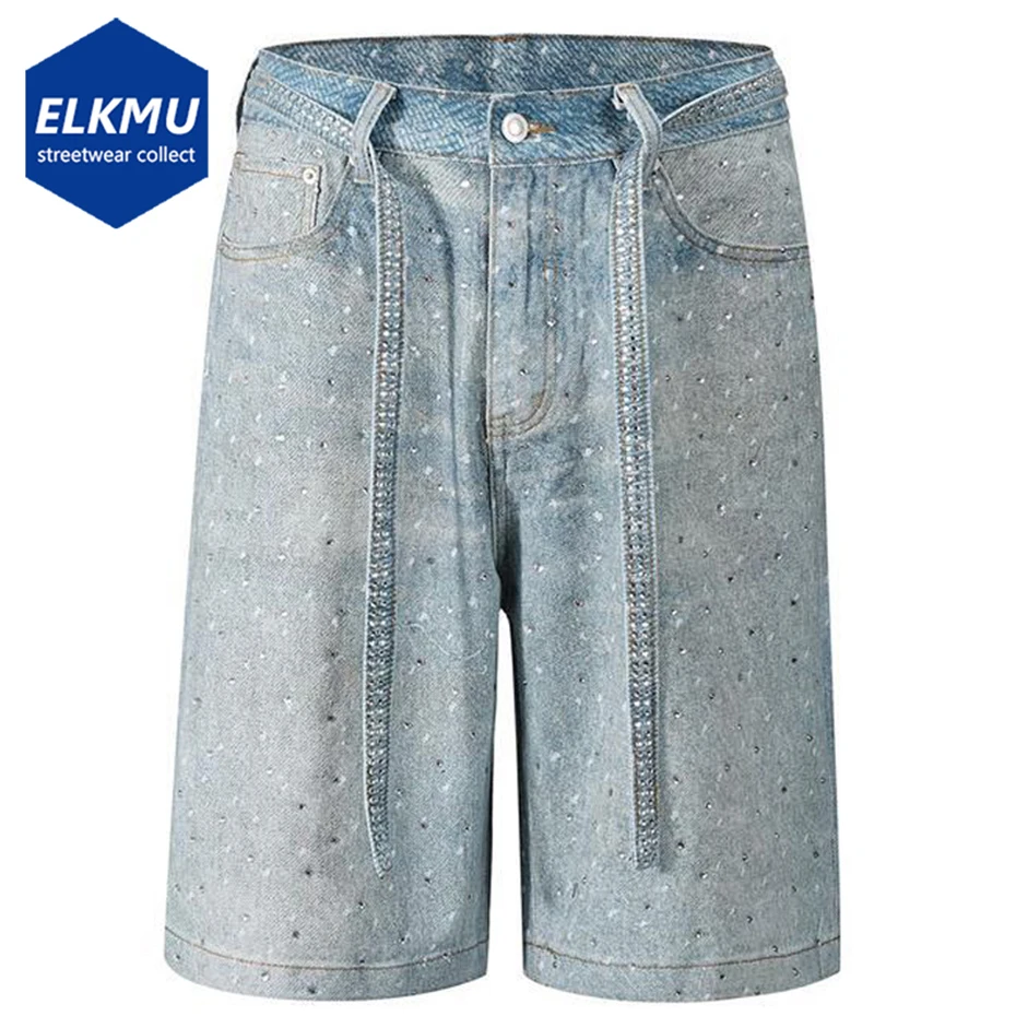 Diamond Shorts Jeans Men's Hi Street Rhinestone Denim Shorts Streetwear Harajuku Hip Hop Shorts
Diamond Shorts Jeans Men's Hi Street Rhinestone Denim Shorts Streetwear Harajuku Hip Hop Shorts