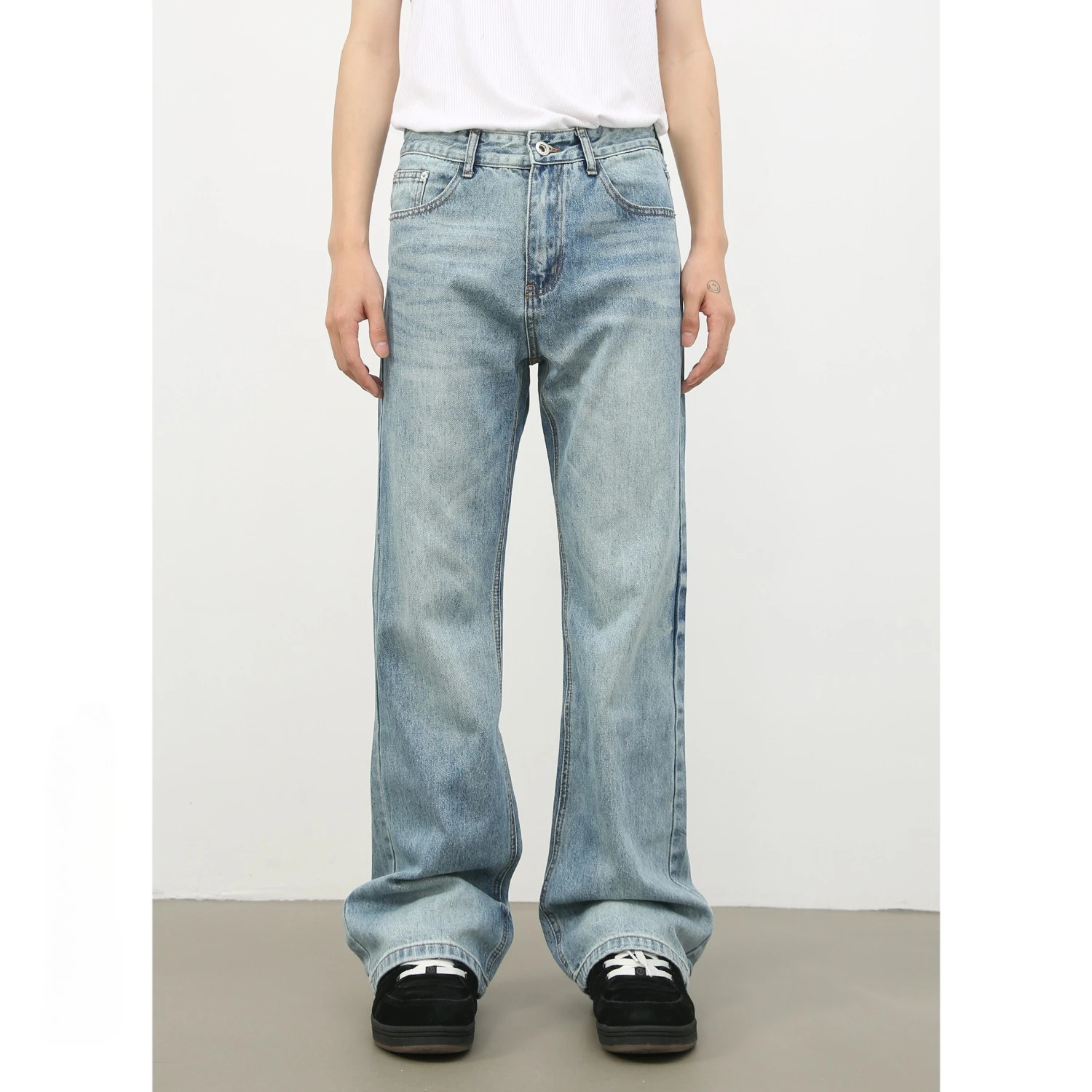 American High Street Vintage Men's Blue Black Grey Casual Simple Daily Simple Basic Straight Jeans Pants Male Denim Trousers
American High Street Vintage Men's Blue Black Grey Casual Simple Daily Simple Basic Straight Jeans Pants Male Denim Trousers
