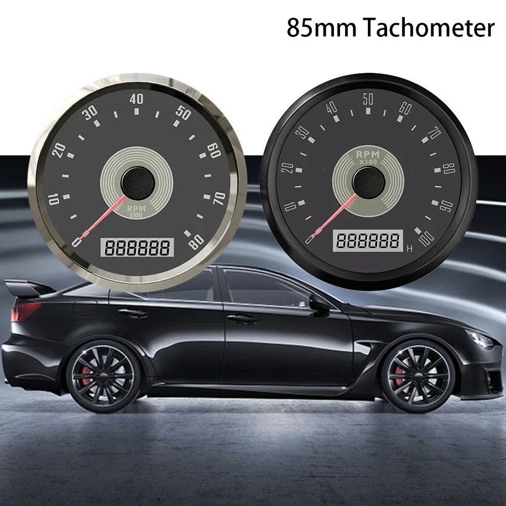 RHAXEL 85mm (3 3/8'') Tachometer 0-8000RPM Meter with Hour Meter Adjustable with Red or Yellow Backlight for Car Truck 12V 24V
RHAXEL 85mm (3 3/8'') Tachometer 0-8000RPM Meter with Hour Meter Adjustable with Red or Yellow Backlight for Car Truck 12V 24V