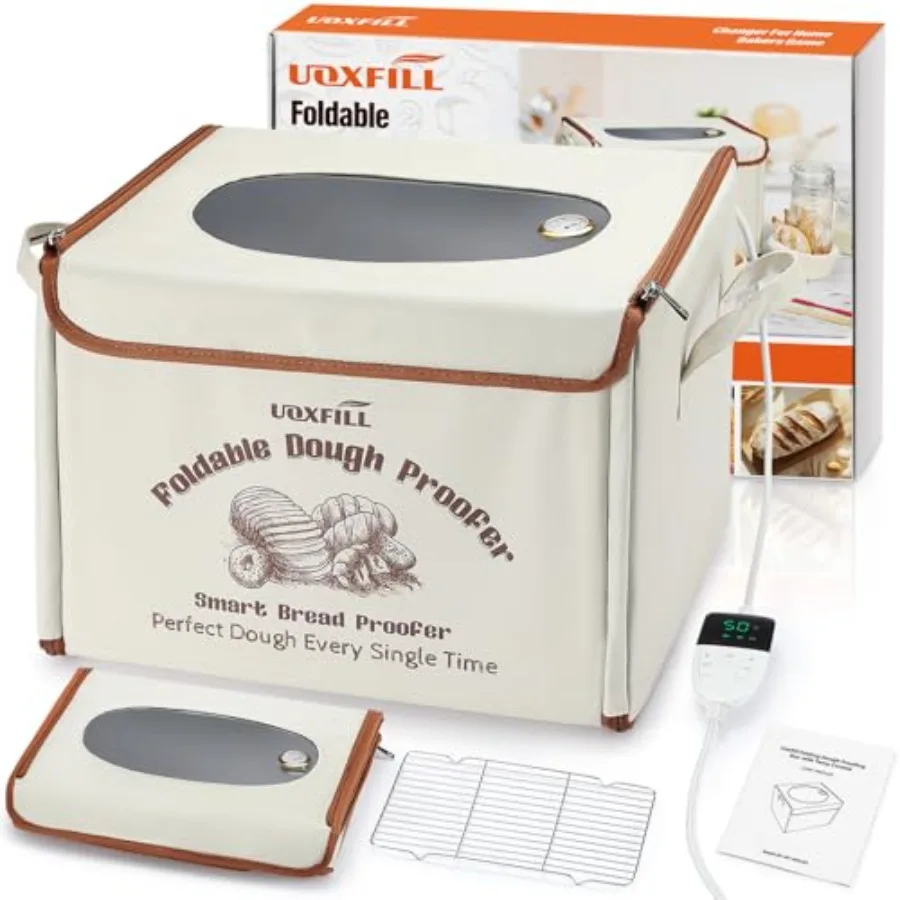 Folding Bread Proofing Box with Temperature Control 50-122F and 48H Timer for Sourdough Bread Baking Pizza Yogurt Kombucha Prod
Folding Bread Proofing Box with Temperature Control 50-122F and 48H Timer for Sourdough Bread Baking Pizza Yogurt Kombucha Prod