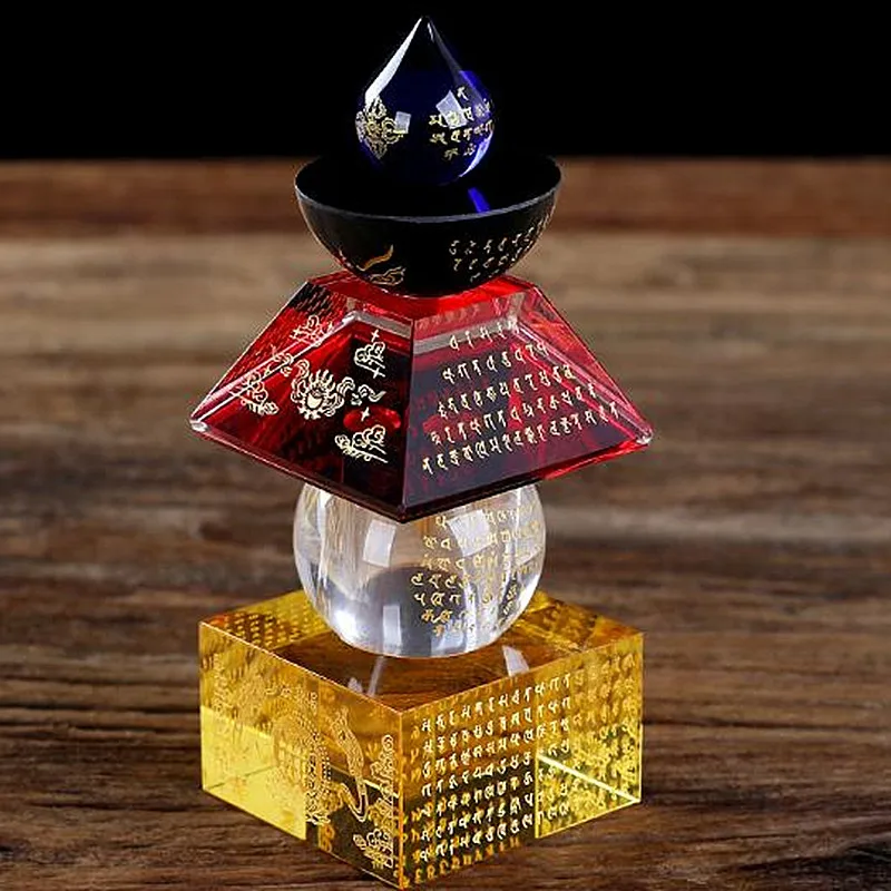 Tibetan Suppliers Colored/Transparent 11.6cm Resin Retro Delicate 5 Wheels Design Stupa Buddhist Crafts
Tibetan Suppliers Colored/Transparent 11.6cm Resin Retro Delicate 5 Wheels Design Stupa Buddhist Crafts