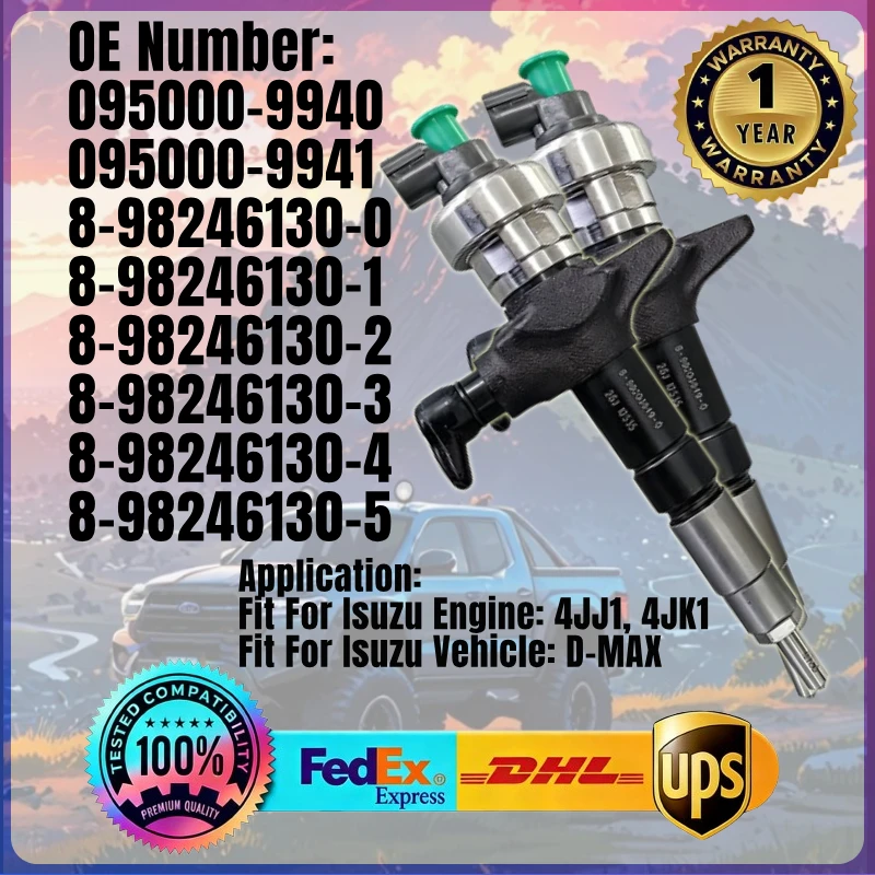 1PC Fuel Injector 095000-9940 8-98246130-0 for ISUZU D-Max Truck 4JJ1 4JK1 Engine
1PC Fuel Injector 095000-9940 8-98246130-0 for ISUZU D-Max Truck 4JJ1 4JK1 Engine