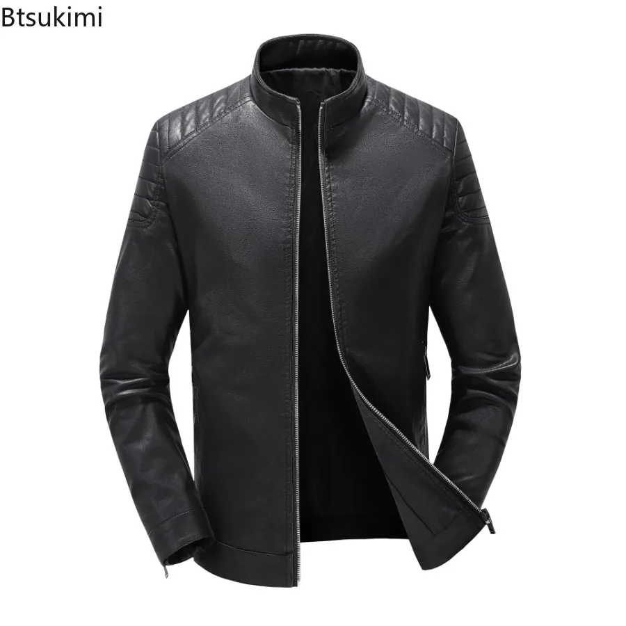 2025 Men's Luxury Slim Leather Jackets Coats Breathable PU Leather Jacket Tops Solid Stand Collar Casual Leather Outwear for Men
2025 Men's Luxury Slim Leather Jackets Coats Breathable PU Leather Jacket Tops Solid Stand Collar Casual Leather Outwear for Men