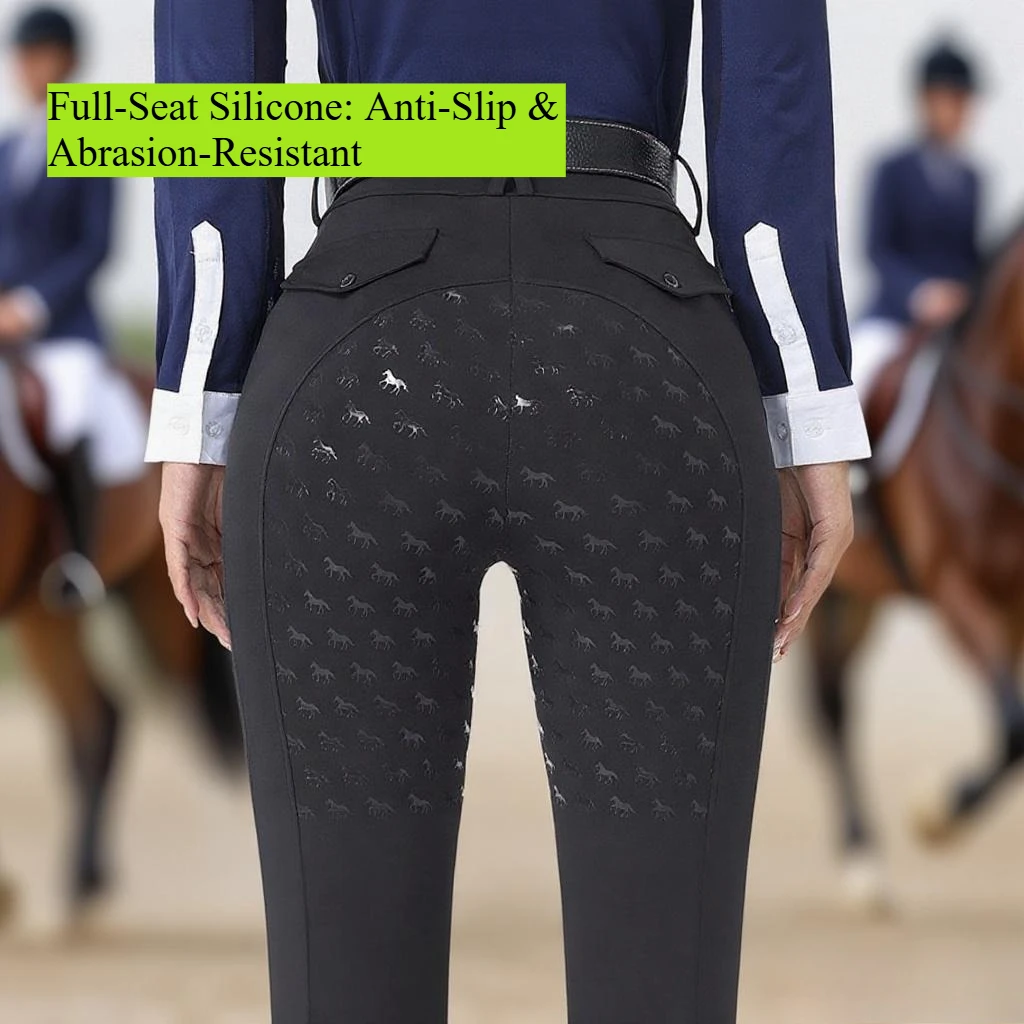 Women's Full Seat Silicone Grip Equestrian Tights - Breathable Quick-Dry & Stretch for Horse Riding
Women's Full Seat Silicone Grip Equestrian Tights - Breathable Quick-Dry & Stretch for Horse Riding