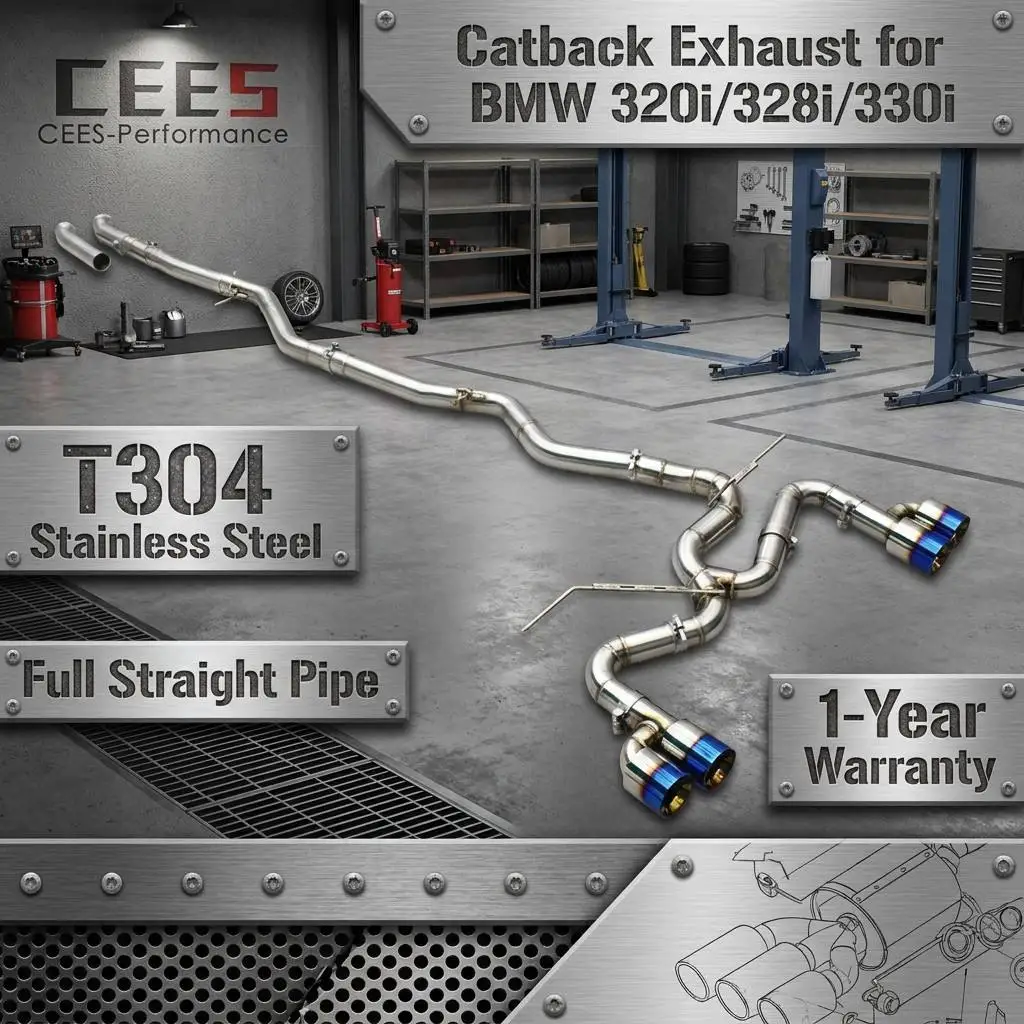 CEES Stainless Steel Direct Exhaust for BMW 320i/328i/330i F30/F35 N20/B48 2.0T 2012-2020 Catback Burnt Blue Tips
CEES Stainless Steel Direct Exhaust for BMW 320i/328i/330i F30/F35 N20/B48 2.0T 2012-2020 Catback Burnt Blue Tips