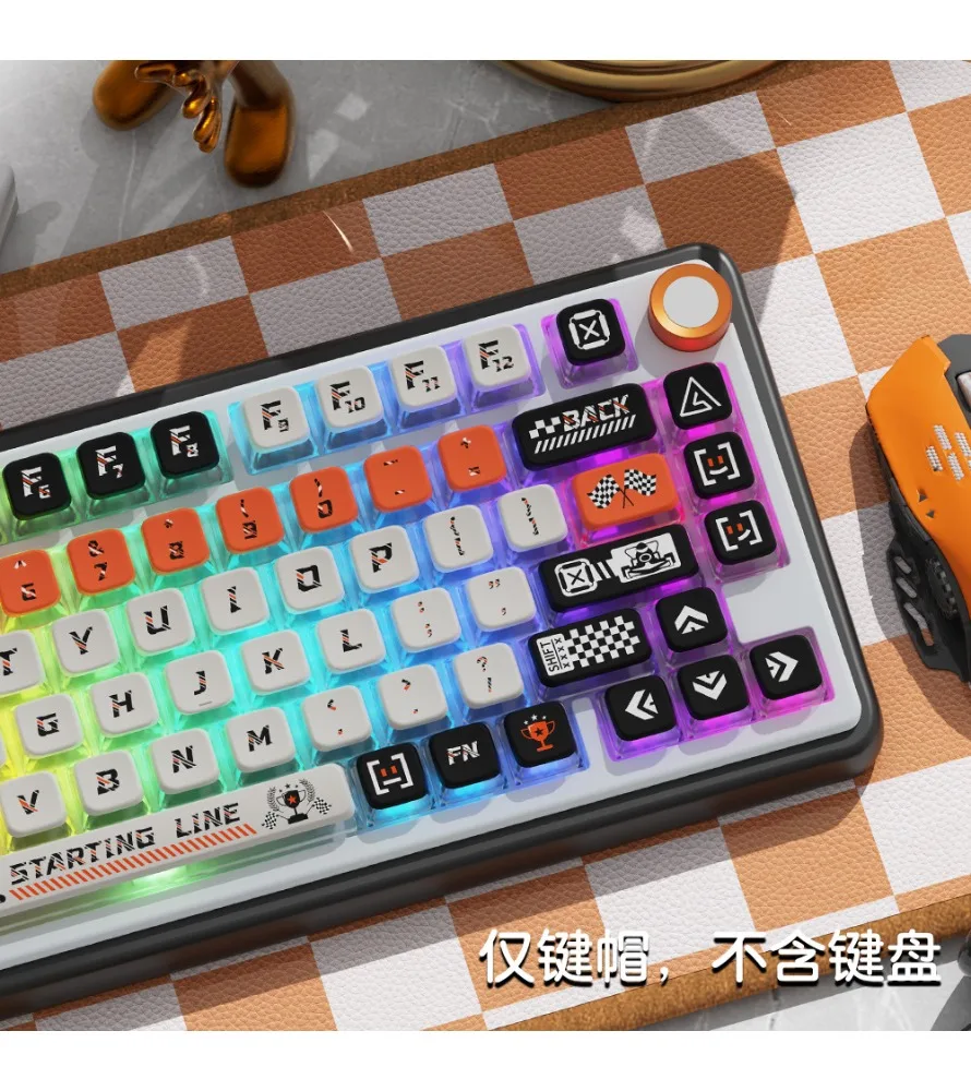 Keycap Start Line Light Transmission Crystal Pudding Heat Sublimation PBT Personality Keycap MSA Height Keyboard Cap on
Keycap Start Line Light Transmission Crystal Pudding Heat Sublimation PBT Personality Keycap MSA Height Keyboard Cap on