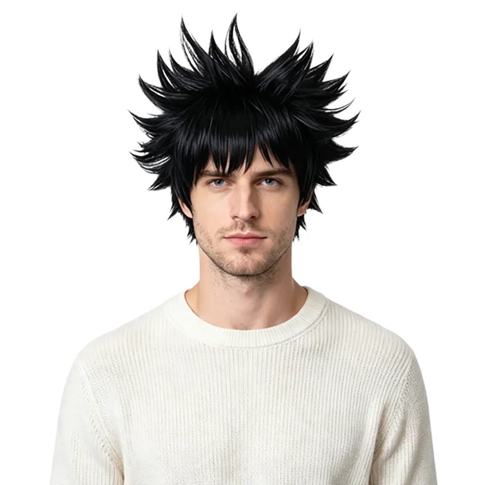Fushiguro Megumi Cosplay Wig Jujutsu Kaisen Spiky Black Short Heat Resistant Synthetic Anime Wig For Universal Halloween Party
Fushiguro Megumi Cosplay Wig Jujutsu Kaisen Spiky Black Short Heat Resistant Synthetic Anime Wig For Universal Halloween Party