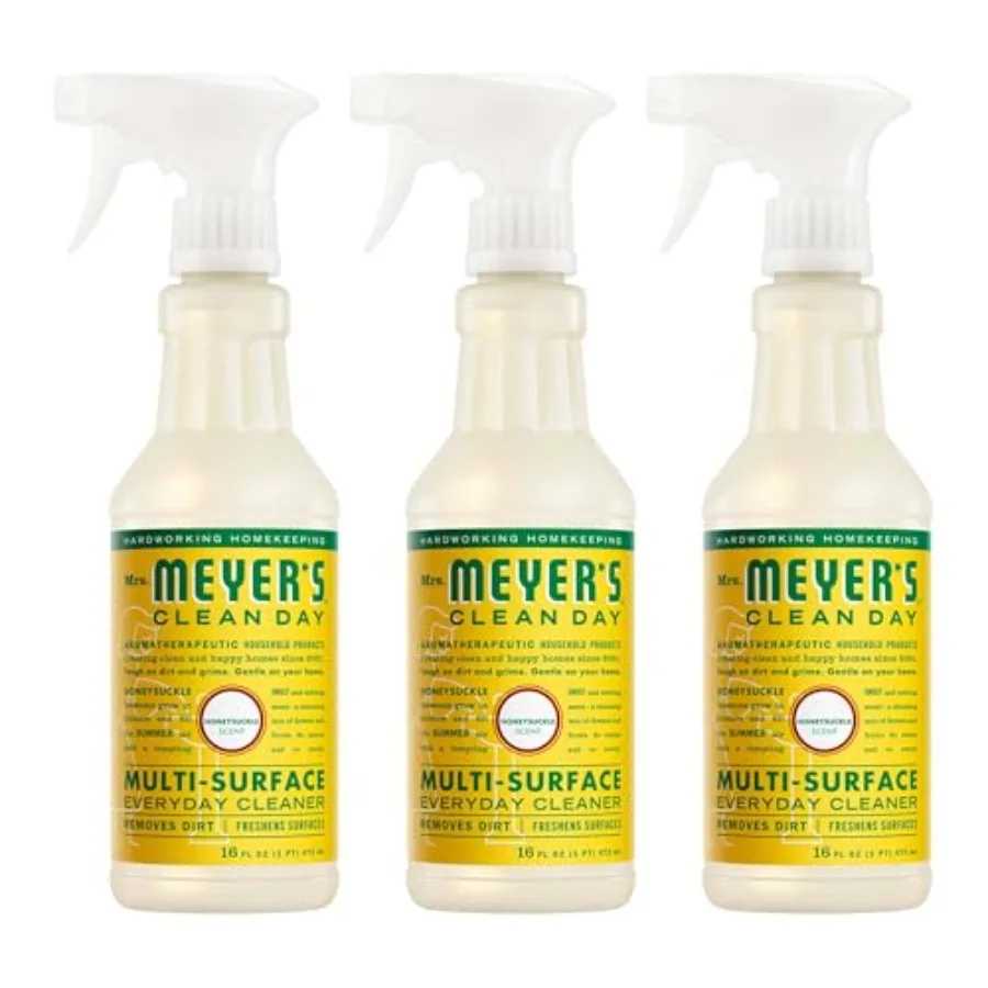 MRS. MEYER'S CLEAN DAY Multi-Surface Everyday Cleaner, Honeysuckle Scent, 16 Fl Oz Bottle - 3 Pack
MRS. MEYER'S CLEAN DAY Multi-Surface Everyday Cleaner, Honeysuckle Scent, 16 Fl Oz Bottle - 3 Pack