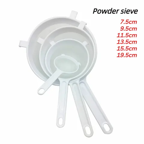 Reusable Handheld Plastic Strainer Sieve for Tea Flour Coffee Kitchen Filter Tool for Cooking Baking Home Kitchen Accessories