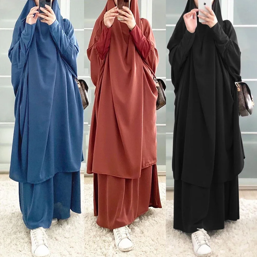 15 Colors Hooded Muslim Dress Set Women Hijab Prayer Suit Islamic Jilbab Abaya Long Khimar Ramadan Gown Abayas Skirt Sets
15 Colors Hooded Muslim Dress Set Women Hijab Prayer Suit Islamic Jilbab Abaya Long Khimar Ramadan Gown Abayas Skirt Sets