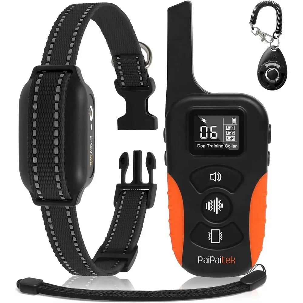 Dog Training Collar with Remote 3300ft Range, Strong Vibrating Collar, Vibrate Only, Waterproof & Rechargeable Vibration Collar
Dog Training Collar with Remote 3300ft Range, Strong Vibrating Collar, Vibrate Only, Waterproof & Rechargeable Vibration Collar