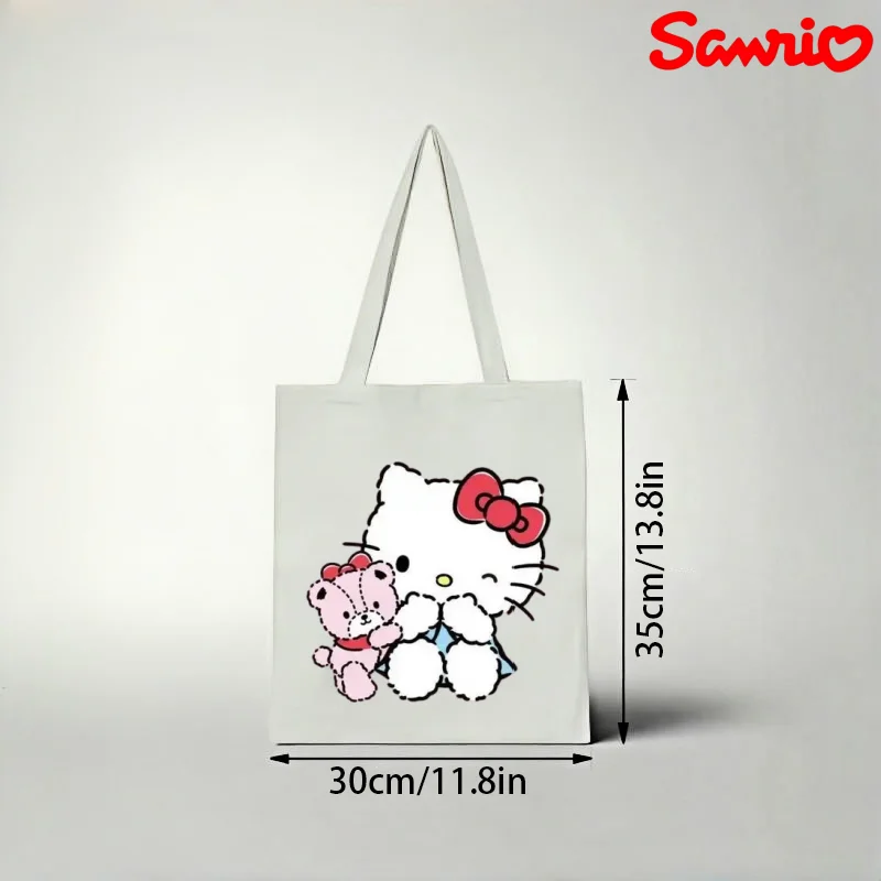1pc Sanrio Hello Kitty Canvas Tote Bag, Teddy Bear Print Casual Shoulder Bag, Eco-friendly Reusable Handbag
1pc Sanrio Hello Kitty Canvas Tote Bag, Teddy Bear Print Casual Shoulder Bag, Eco-friendly Reusable Handbag