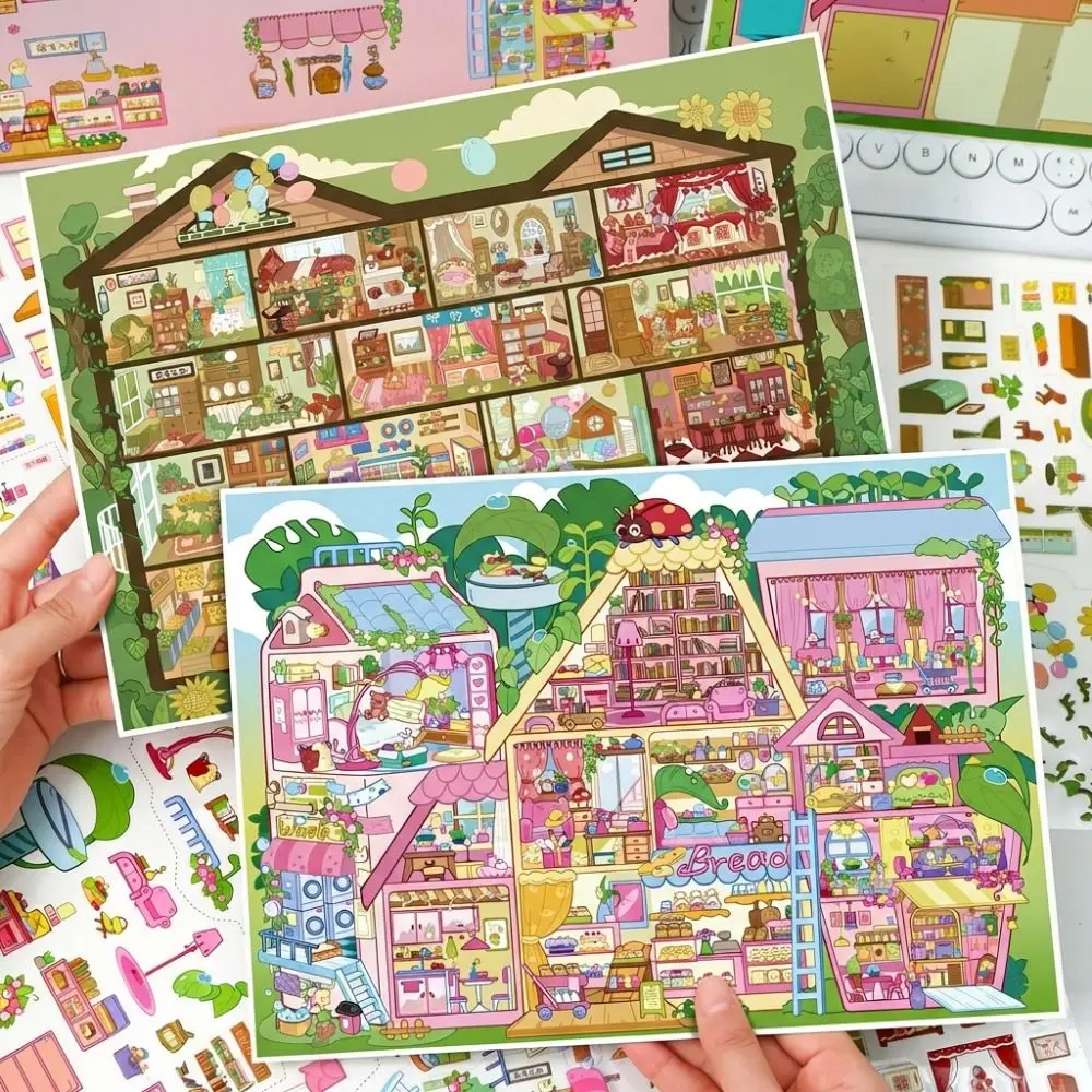 Dreamy Fairy Tale House Series Miniature Landscape Sticker PET Large Size 3D Landscape Sticker DIY Stress Relief
Dreamy Fairy Tale House Series Miniature Landscape Sticker PET Large Size 3D Landscape Sticker DIY Stress Relief