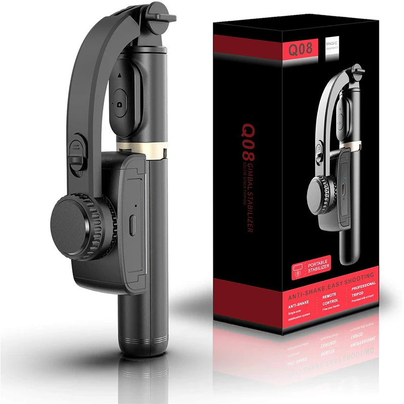 Q08 Gimbal Stabilizer 360 Rotation for Phone Selfi Stick with Hidden Tripod Mobile Single Axis Gimbal Video for Tiktok
Q08 Gimbal Stabilizer 360 Rotation for Phone Selfi Stick with Hidden Tripod Mobile Single Axis Gimbal Video for Tiktok