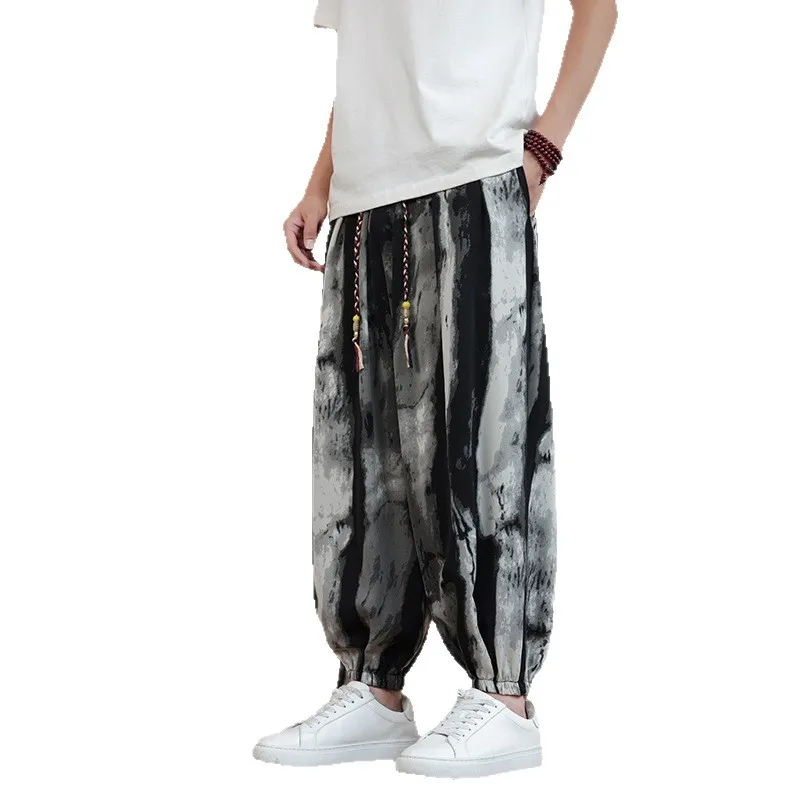 Summer New Men's Chinese Style Thin Breathable Casual Harem Pants Wide Leg Lantern Pants
Summer New Men's Chinese Style Thin Breathable Casual Harem Pants Wide Leg Lantern Pants